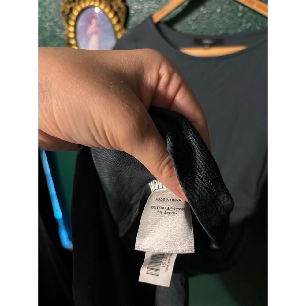 Quince Blue Tencel Jersey Ruched Waist Dress Sz XS - Picture 5 of 5